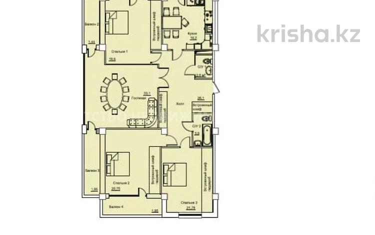 4-бөлмелі пәтер, 153.7 м², 1/3 қабат, мкр Курамыс 78, бағасы: 105 млн 〒 в Алматы, Наурызбайский р-н — фото 13