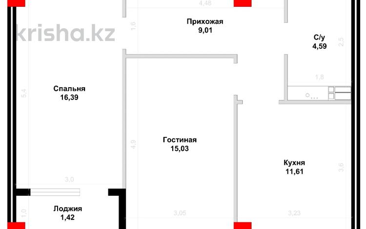 2-бөлмелі пәтер · 59.2 м² · 7/10 қабат, Есенберлина 58/1, бағасы: ~ 28.7 млн ₸ в Усть-Каменогорске — фото 2