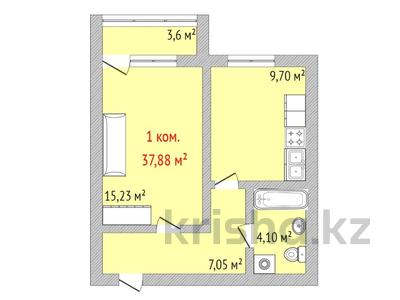 1-бөлмелі пәтер, 37.88 м², 8/9 қабат, Уральская 45Г, бағасы: ~ 12.5 млн 〒 в Костанае