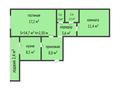2-бөлмелі пәтер · 54 м² · 2/5 қабат, 7-й Микрорайон 14, бағасы: 23.5 млн ₸ в Костанае — фото 3