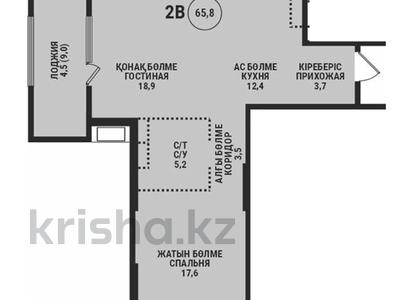 2-бөлмелі пәтер · 65.8 м² · 3/3 қабат, Кенесары хана 43/7, бағасы: ~ 78.7 млн ₸ в Алматы, Наурызбайский р-н