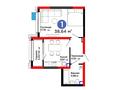 1-бөлмелі пәтер · 38.64 м², мкр Акжайык, Толеметова, бағасы: ~ 24.8 млн ₸ в Шымкенте, Абайский р-н — фото 3
