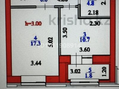 1-комнатная квартира · 41.2 м² · 4/9 этаж, Сызғанов 1/1 за 29 млн ₸ в Астане, Есильский р-н