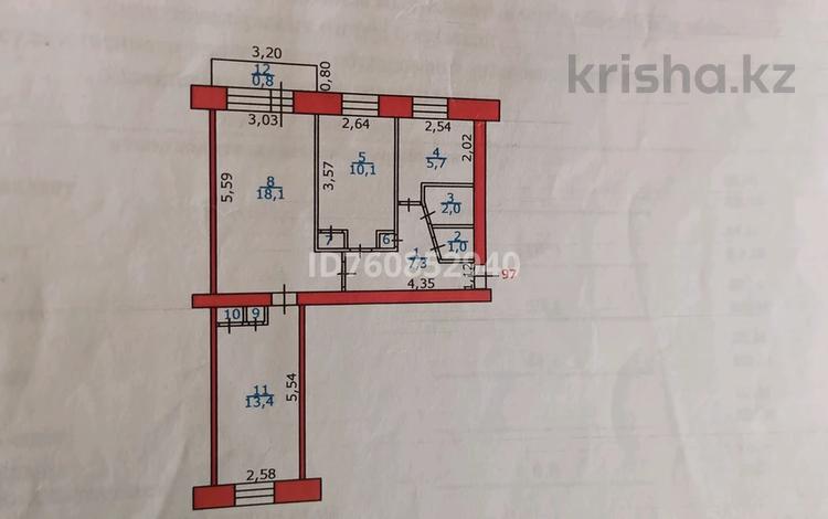 3-бөлмелі пәтер · 60 м² · 5/5 қабат, 3 микрорайон 25 — 14 школа, бағасы: 11.9 млн ₸ в Риддере — фото 2