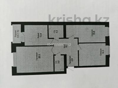 3-комнатная квартира · 80.7 м² · 7/9 этаж, Розы Баглановой 23 за 42.5 млн ₸ в Астане, Нура р-н