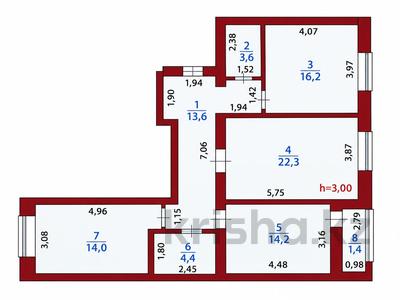 3-бөлмелі пәтер · 90 м² · 9/10 қабат, Казбек би 37 — Казыбек Би, бағасы: 43.5 млн ₸ в Астане, Нура р-н