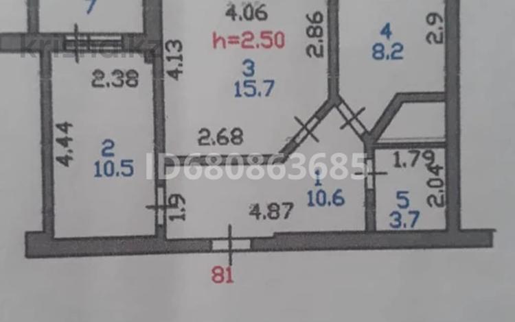2-комнатная квартира, 52 м², 14/18 этаж, Жабаева 49б за 23 млн 〒 в Петропавловске — фото 2