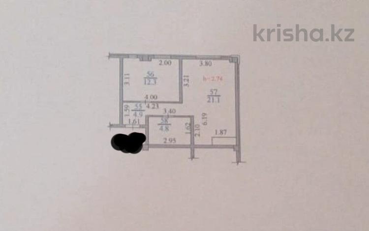 2-бөлмелі пәтер, 43.1 м², 6/6 қабат, Кенесары хана, бағасы: 21.5 млн 〒 в Алматы, Бостандыкский р-н — фото 2