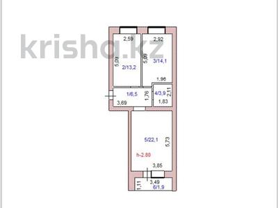 2-комнатная квартира, 61.7 м², 4/5 этаж, Гагарина 92 за 18.5 млн 〒 в Кокшетау