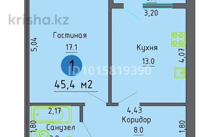 1-комнатная квартира · 45.4 м² · 3/3 этаж, мкр Старый Аэропорт 1 за 11 млн ₸ в Уральске — фото 2