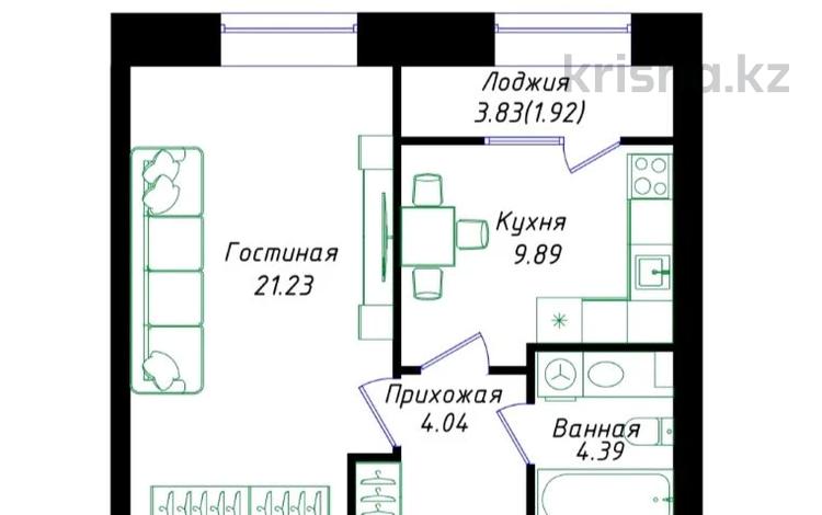 1-бөлмелі пәтер · 42 м² · 10/12 қабат, Чингиз Айтматов 30а, бағасы: 24.5 млн ₸ в Астане, Нура р-н — фото 2