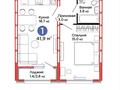 1-бөлмелі пәтер · 41.9 м² · 10/14 қабат, Султан Бейбарыс 29, бағасы: 29 млн ₸ в Астане, Сарыарка р-н — фото 6