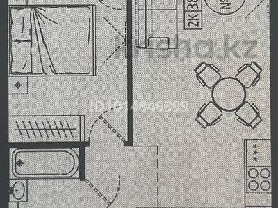 2-бөлмелі пәтер · 38.8 м² · 2/10 қабат, Е128, бағасы: 12.9 млн ₸ в Астане, Нура р-н