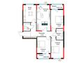 4-бөлмелі пәтер · 121.22 м², Е 882 9/1, бағасы: ~ 53.7 млн ₸ в Астане, Нура р-н — фото 3
