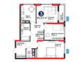 3-бөлмелі пәтер · 85.23 м², Бухар жырау 31/1, бағасы: ~ 72.4 млн ₸ в Астане, Есильский р-н — фото 3
