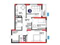 3-комнатная квартира · 84.64 м² · 11/14 этаж, Бухар жырау 31/1 за ~ 71.9 млн ₸ в Астане, Есильский р-н — фото 3