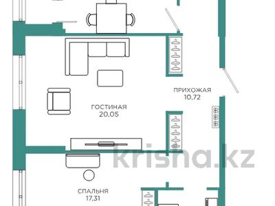 2-комнатная квартира, 68 м², 12/14 этаж, Достык 8/2 за 36 млн 〒 в Астане, Есильский р-н