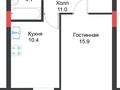 1-комнатная квартира · 43 м² · 6/9 этаж, мкр Уркер, Чингиза Айтматова 46/1 за 21 млн ₸ в Астане, Нура р-н — фото 3