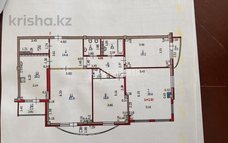4-комнатная квартира · 161.1 м² · 2/10 этаж, Маресьева 86 Д за 72 млн ₸ в Актобе — фото 2