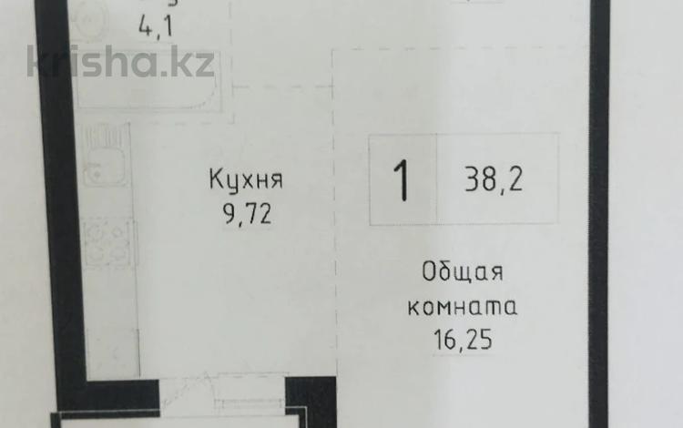 1-бөлмелі пәтер · 38.2 м² · 4/9 қабат, А83 участок 11, бағасы: 17.5 млн ₸ в Астане, Алматы р-н — фото 2