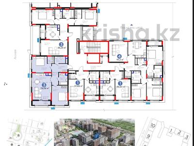 3-бөлмелі пәтер · 80 м² · 2/9 қабат, Турар Рыскулов 18/1, бағасы: 54.5 млн ₸ в Астане, Есильский р-н