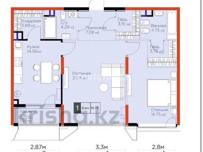 2-комнатная квартира · 84.74 м² · 2/3 этаж, Оспанова 1а/11 за 157 млн ₸ в Алматы, Медеуский р-н