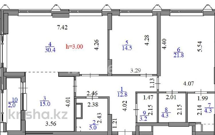 3-комнатная квартира · 113.3 м² · 8/21 этаж, Бухар жырау 20 — между Туран и Кабанбай Батыра за 102 млн ₸ в Астане, Нура р-н — фото 2
