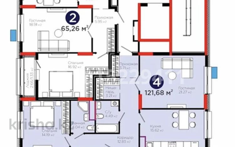 4-бөлмелі пәтер · 122 м² · 8/9 қабат, Е-321 6/2 — Мангилик ел, бағасы: 62 млн ₸ в Астане, Есильский р-н — фото 2