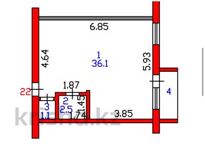 1-комнатная квартира · 41.3 м² · 2/5 этаж, Новаторная 12 — Уалиханова за ~ 13.2 млн 〒 в Петропавловске