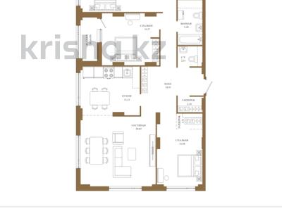 4-бөлмелі пәтер · 138.08 м² · 6/21 қабат, Достык 8/5, бағасы: ~ 93.9 млн ₸ в Астане