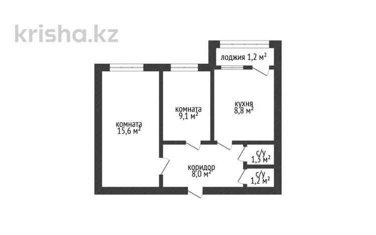 2-комнатная квартира · 46 м² · 4/8 этаж, Бокенбай Батыра за 16.5 млн ₸ в Актобе, мкр Авиатор — фото 2