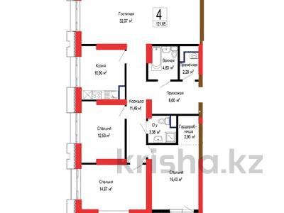 4-бөлмелі пәтер · 121.6 м² · 7/16 қабат, Победы 2, бағасы: 71 млн ₸ в Усть-Каменогорске