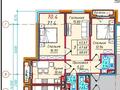 3-бөлмелі пәтер · 71.4 м² · 4/6 қабат, мкр Кайрат 3, бағасы: 37 млн ₸ в Алматы, Турксибский р-н