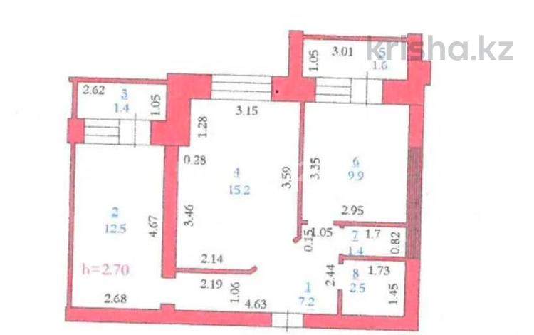 2-комнатная квартира · 52 м² · 3/5 этаж, мкр. Алтын орда, Мкр. Алтын орда, ул. Мангилик Ел 16 — Мангилик Ел - Ораза Татеулы за 22 млн 〒 в Актобе — фото 9