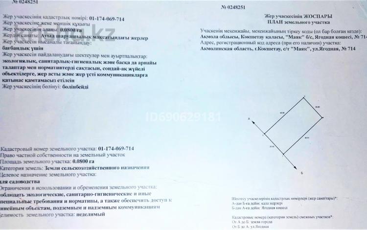 Жер телімі · 8 сотық, Ягодная 714 — 6 красноярская дачная, бағасы: 2.5 млн ₸ в Кокшетау — фото 7