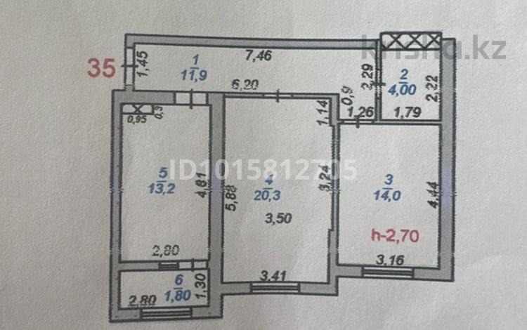 2-бөлмелі пәтер · 66 м² · 7/14 қабат, 189 квартал 25/7, бағасы: 32 млн ₸ в Шымкенте, Абайский р-н — фото 2