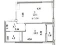 2-комнатная квартира · 48.13 м² · 9/16 этаж, улица Е-882 7 — Ул. Ермека Серкебаева, Набережная реки Есиль, мечеть Ырыскелды кажы за 28.5 млн ₸ в Астане, Сарыарка р-н