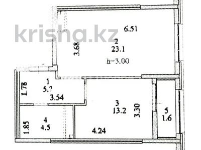 2-комнатная квартира · 48.13 м² · 9/16 этаж, улица Е-882 7 — Ул. Ермека Серкебаева, Набережная реки Есиль, мечеть Ырыскелды кажы за 27.8 млн ₸ в Астане, Сарыарка р-н