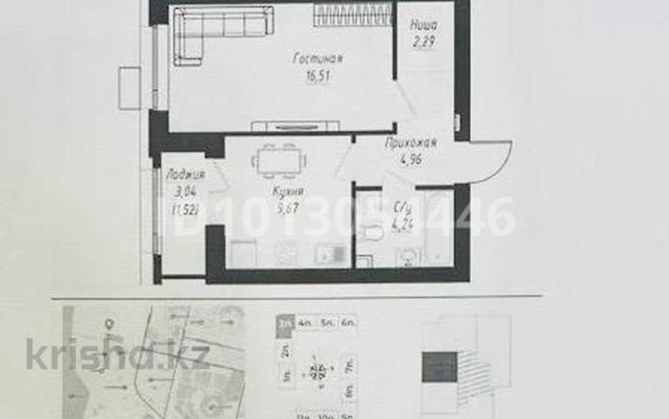 1-комнатная квартира · 39.19 м² · 6/9 этаж, рядом с главным проспектом Туран 39.19 за 24 млн ₸ в Астане, Нура р-н — фото 2
