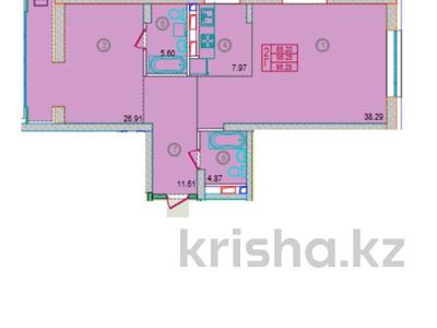 2-бөлмелі пәтер · 98.9 м² · 7/12 қабат, ул. Асанбая Аскарова 12, бағасы: 84 млн ₸ в Алматы, Ауэзовский р-н