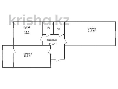 2-бөлмелі пәтер · 63.2 м² · 2/5 қабат, Промышленная 50, бағасы: 26.5 млн ₸ в Костанае