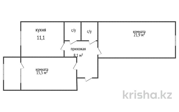 2-бөлмелі пәтер · 63.2 м² · 2/5 қабат, Промышленная 50, бағасы: 26.5 млн ₸ в Костанае — фото 2