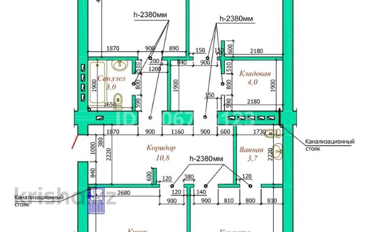 3-комнатная квартира · 107 м² · 2/9 этаж, мкр. Алтын орда, Алия Молдагулова 70 — На горке за 37.5 млн 〒 в Актобе — фото 2