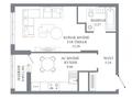 1-бөлмелі пәтер · 34.92 м² · 14/14 қабат, Пересечение ул. Калдаякова и ул. Жургенова — Без комиссии|Рассрочка и ипотека, бағасы: ~ 19.8 млн ₸ в Астане — фото 2