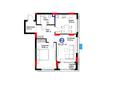 2-комнатная квартира · 61.01 м², ул. Жошы хан, 10 за ~ 41.2 млн 〒 в Астане, Есильский р-н — фото 3