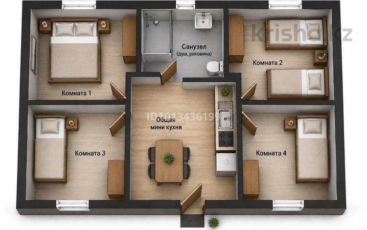 1-комнатная квартира · 18 м² · 1/1 этаж, мкр Алтай-2 22 за 16 000 ₸ в Алматы, Турксибский р-н — фото 2