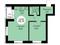 2-комнатная квартира · 49 м² · 1/5 этаж, мкр Уркер, Коргалжинское шоссе 111а за ~ 14.5 млн 〒 в Астане, Нура р-н