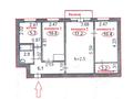 3-комнатная квартира · 56.7 м² · 4/5 этаж, 3 микрорайон 6 за ~ 8.7 млн ₸ в Степногорске