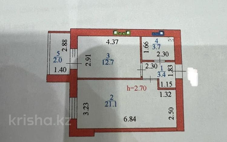 1-комнатная квартира, 42.9 м², 8/12 этаж, Бейбарыс Султан за 15.5 млн 〒 в Астане, Сарыарка р-н — фото 2