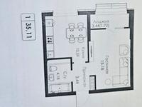 1-комнатная квартира · 35.11 м² · 8/9 этаж, Халиуллина за 25.5 млн ₸ в Алматы, Медеуский р-н